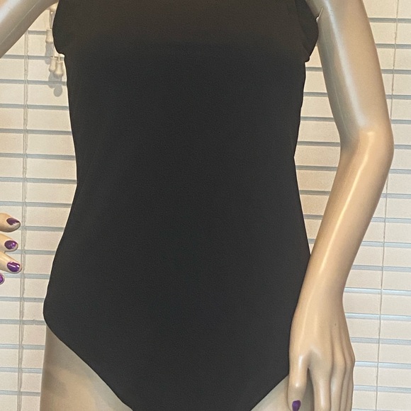 Women's Auden Soft Stretchy Fabric Tank Bodysuit Black Size XL Extra Large NWT - Picture 3 of 9